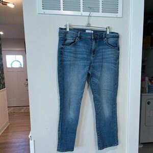 LOFT Mid Wash Cropped Slim Jeans
